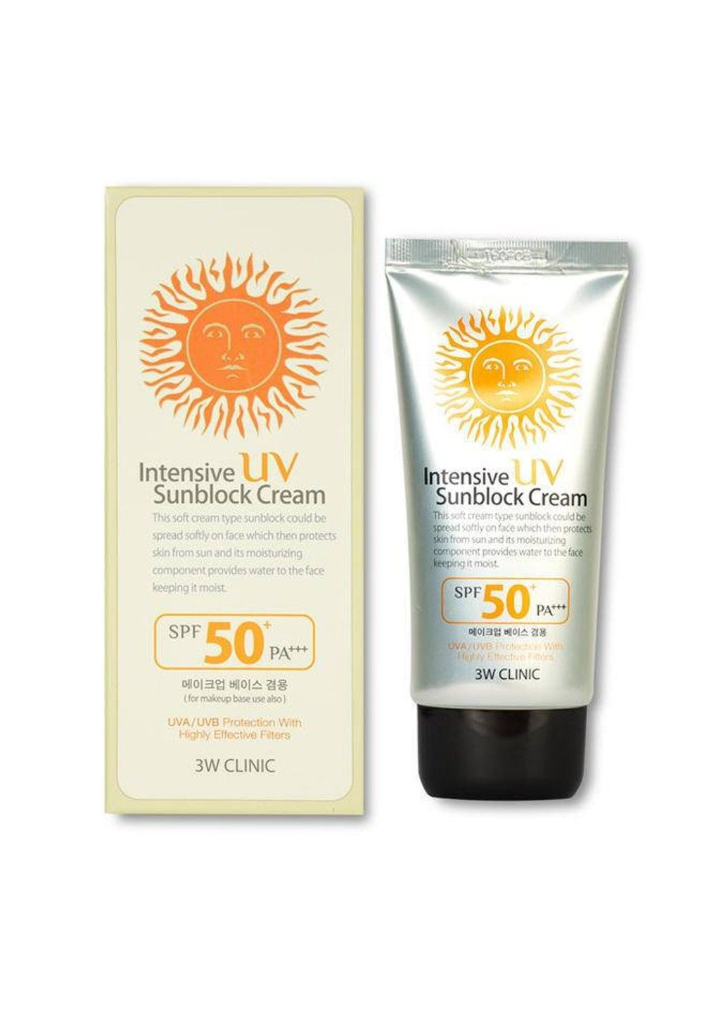 3W Clinic Солнцезащитный крем с арбутином Intensive UV Sun Block Cream SPF50 PA 70ml — Крем, Южная Корея (298054240)
