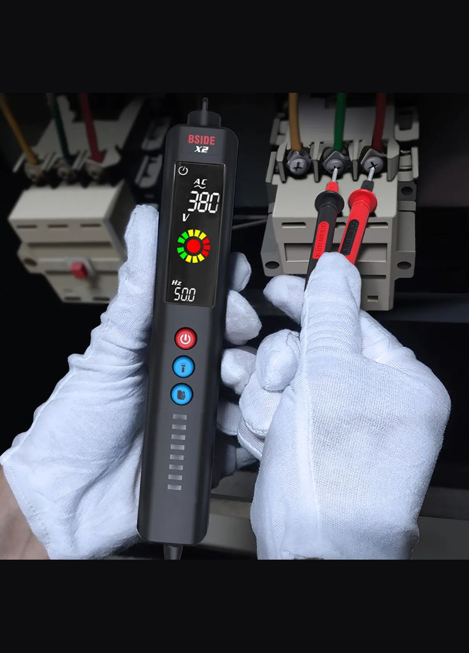 Бесконтактный индикатор напряжения X2 цифровой мультиметр с функцией тестера и инфракрасным измерением Т Bside (300577535)