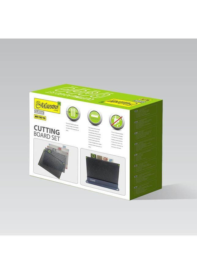 Набір обробних дощок MR-1787TG 5 предметів 4шт+підставка гранітних Maestro (372992651)