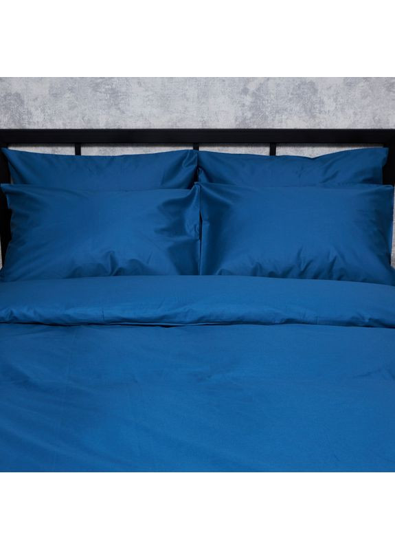 Комплект постельного белья Satin Premium «» Полуторний 143х210 наволочки 2х70х70 (MS-820008522) Moon&Star Deep Blue (356113082)