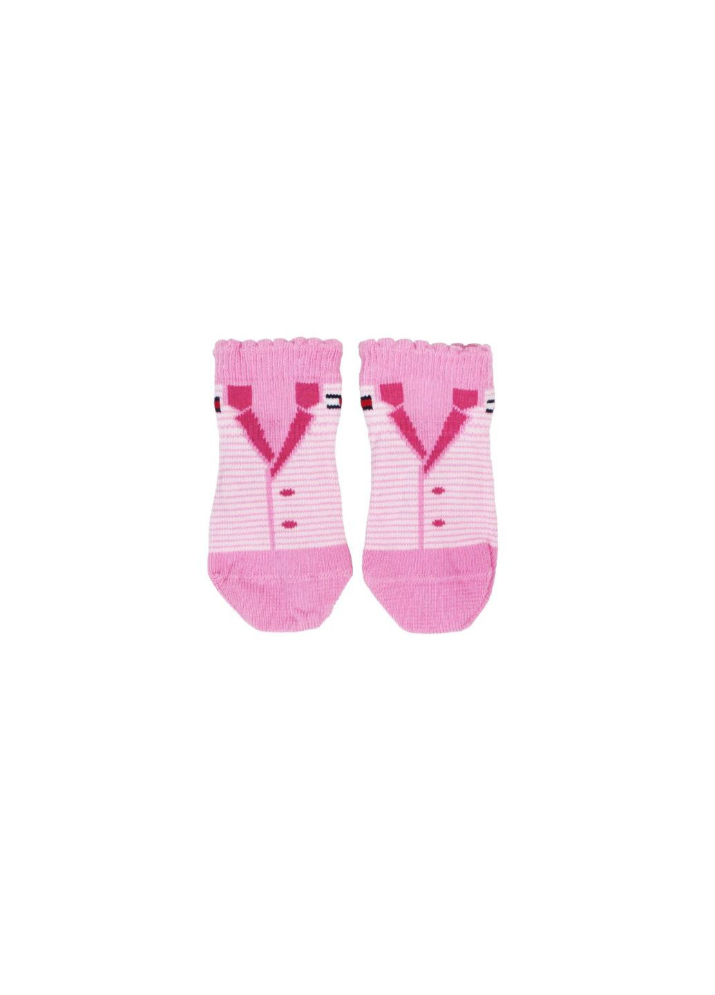 Шкарпетки для новонароджених рожеві Tommy Hilfiger (284347479)