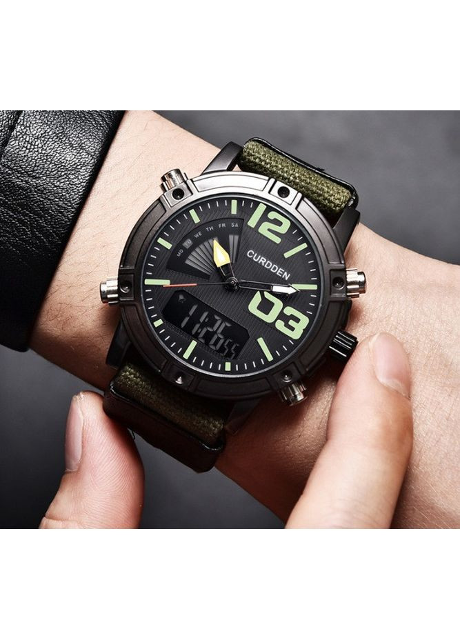 Прочные мужские наручные часы армейские на тканевом ремешке с подсветкой и секундомером для активного отдыха военные часы XINEW (363135605)