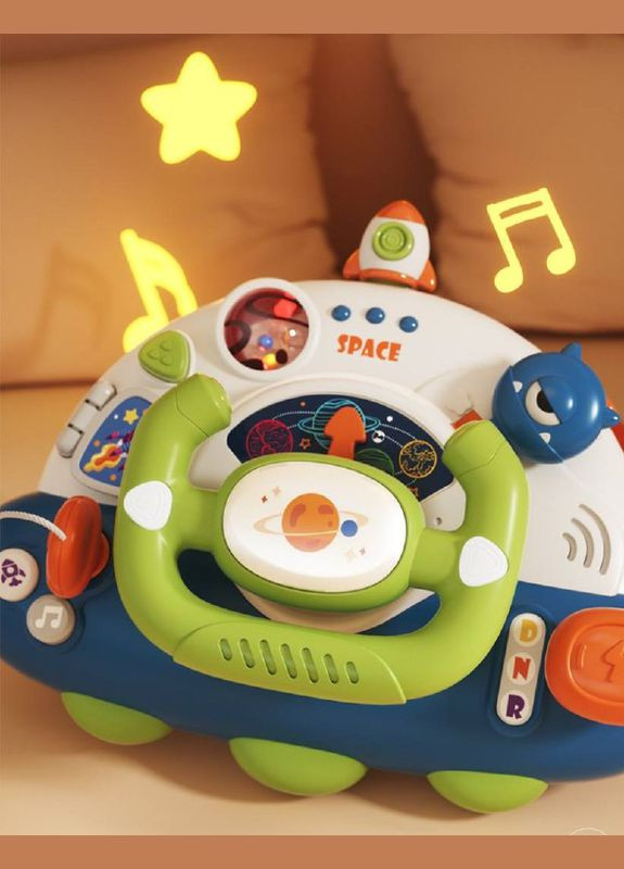 Музичний автотренажер BY307 кермо, з музикою та підставкою Limo Toy (327796786)