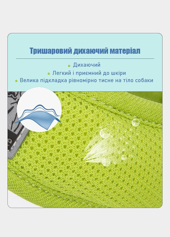 Шлея для собак TLH3013, регульована світловідбиваюча нейлонова шлейка, Чорний S (45-53см) Truelove (299915431)