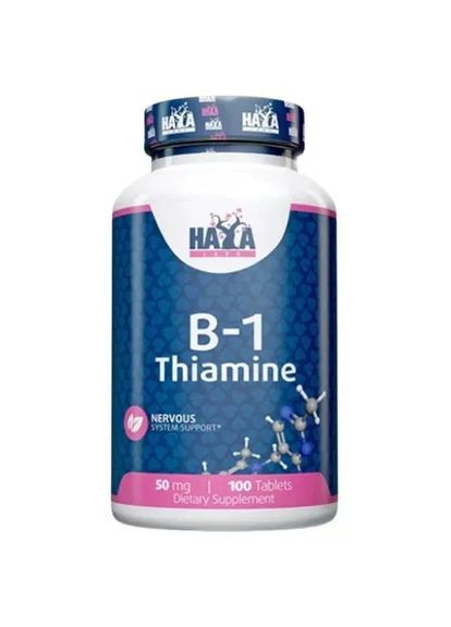 Вітамін Vitamin B-1Thiamine 50 мг, 100 таблеток Haya Labs (362027043)