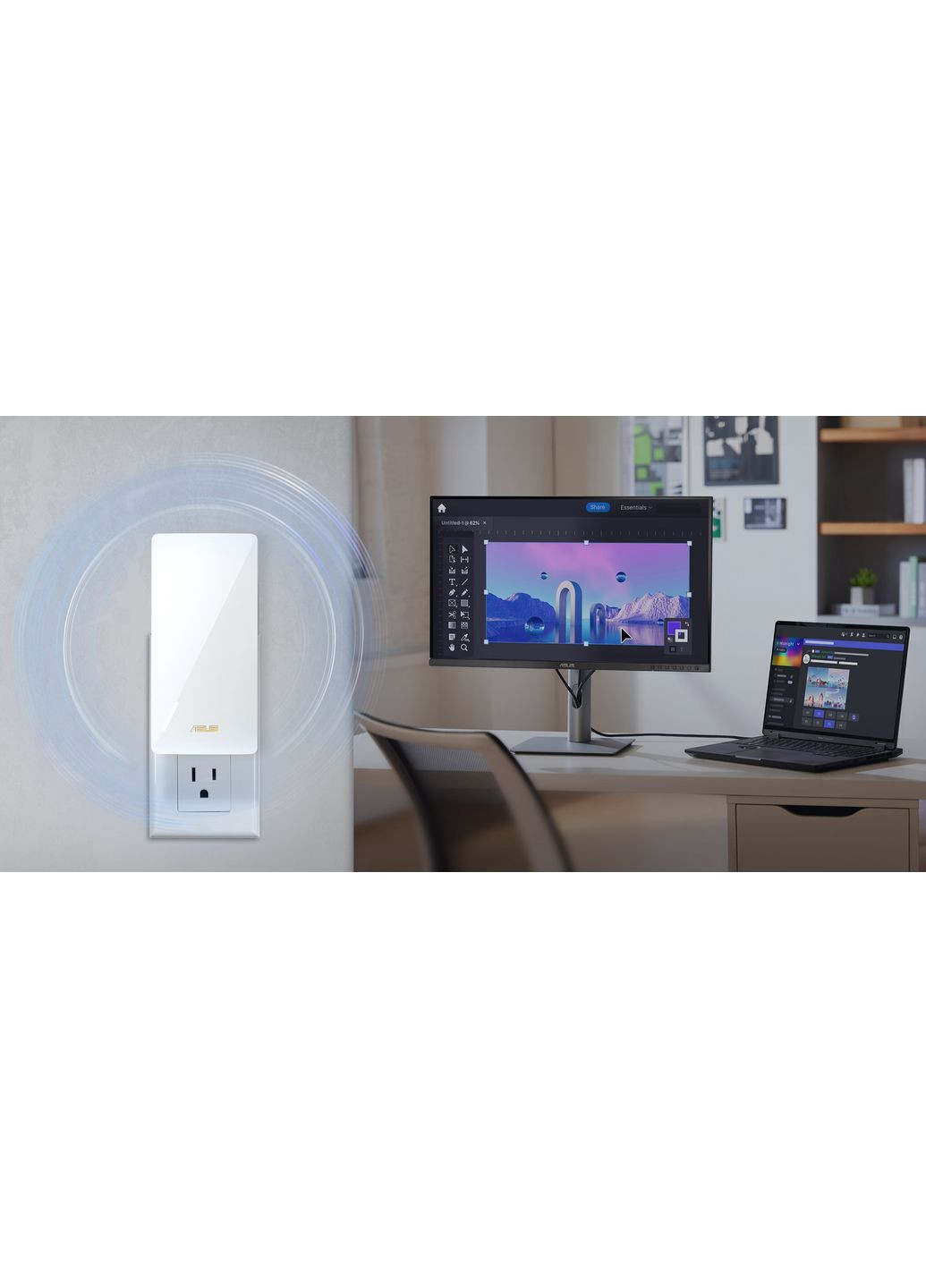 Расширитель покрытия WiFi RP-BE58 AX3000 1xGE LAN, MESH EU Asus (360395959)