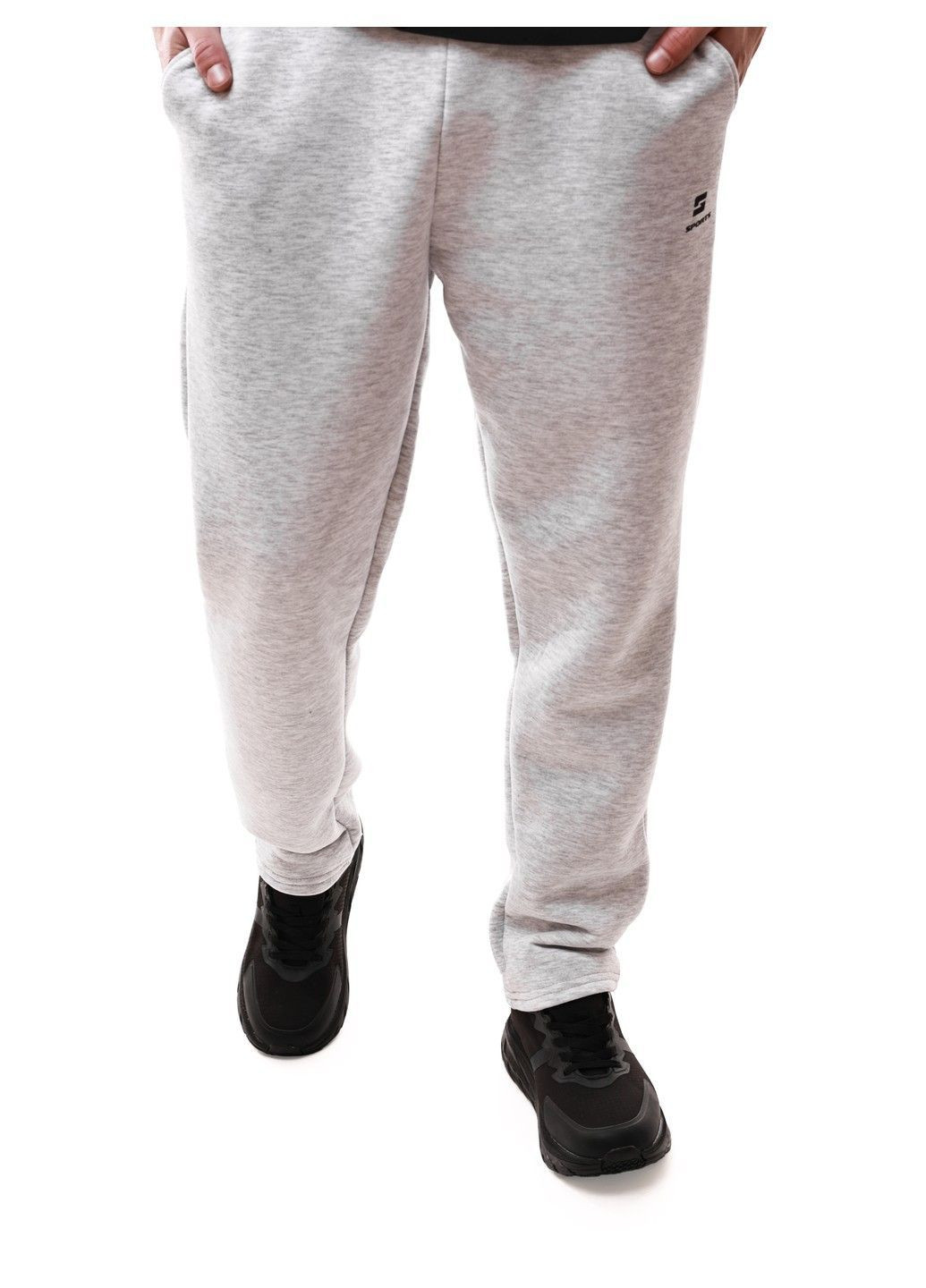 Серые зимние брюки No Brand