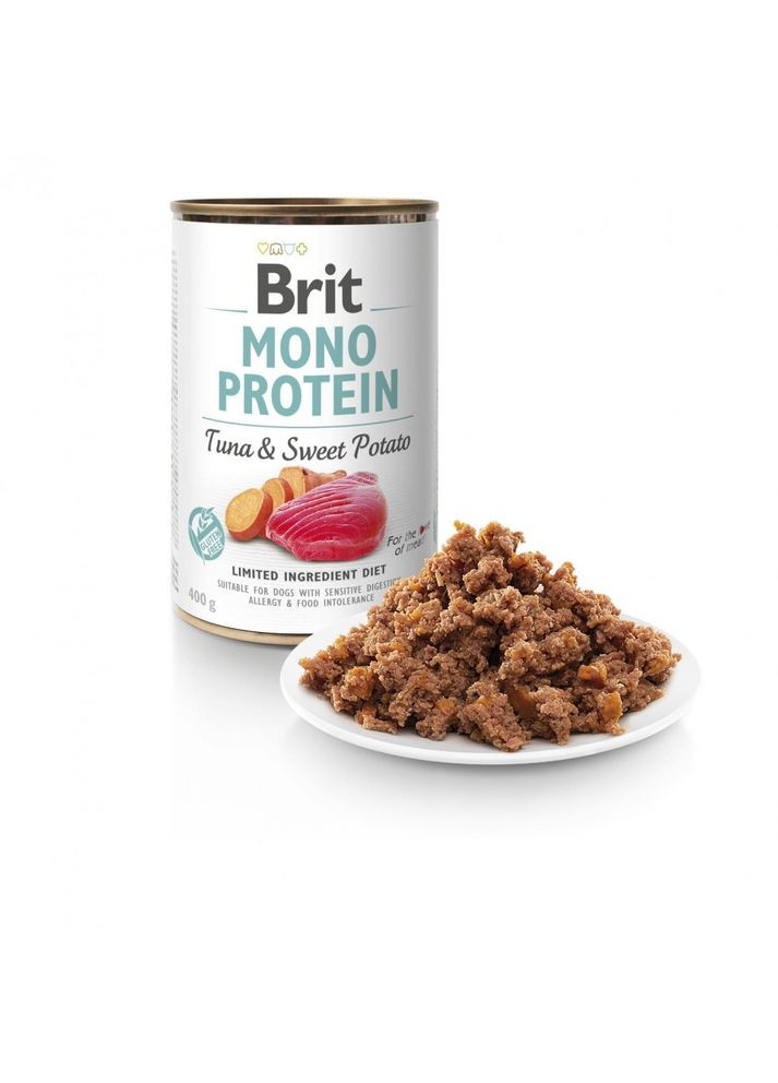 Корм вологий Brit Mono Protein Tuna and Sweet Potato для собак з тунцем та бататом 400 г Brit Care (355254190)