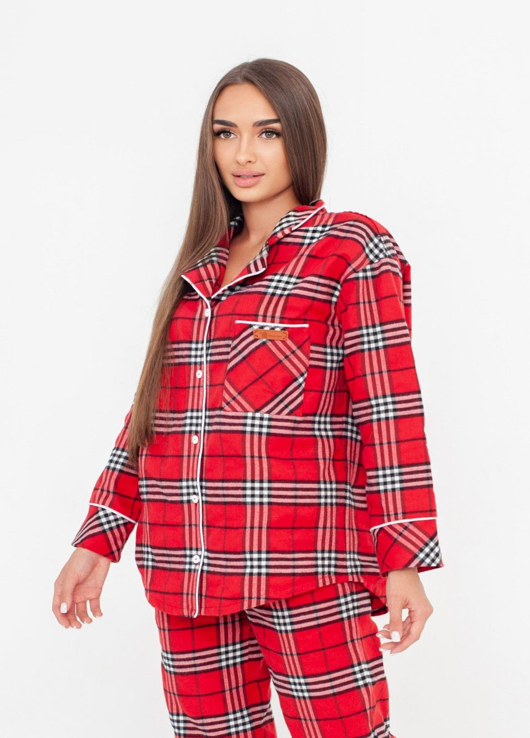 Червона всесезон піжама жіноча комплект (сорочка та штани) lingerie сорочка + брюки Serenade