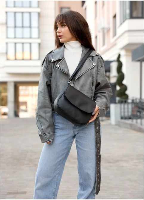 Сумка Кросбоді Rose Muse чорна 20х24x7см Sambag (399207771)