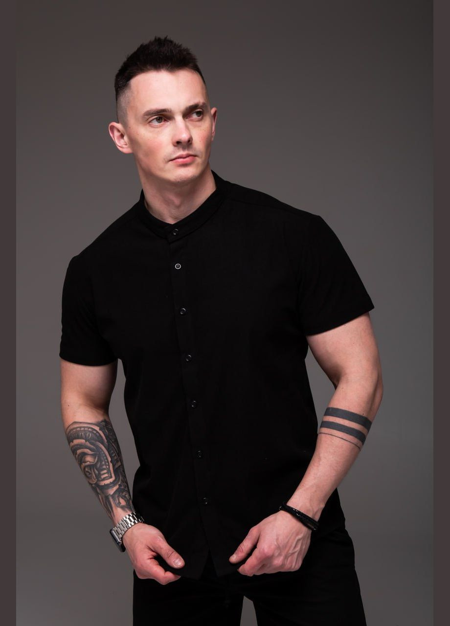 Черный демисезонный костюм рубашка + шорты вельвет хлопок 100% No Brand