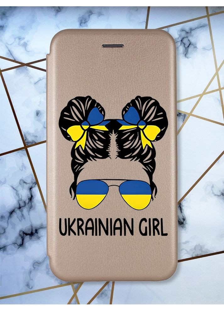 Чохол-книжка з малюнком для Samsung Galaxy A50 (2019) A505/A30s Золотий; Українська дівчина (принт 113) G-Case (359497707)