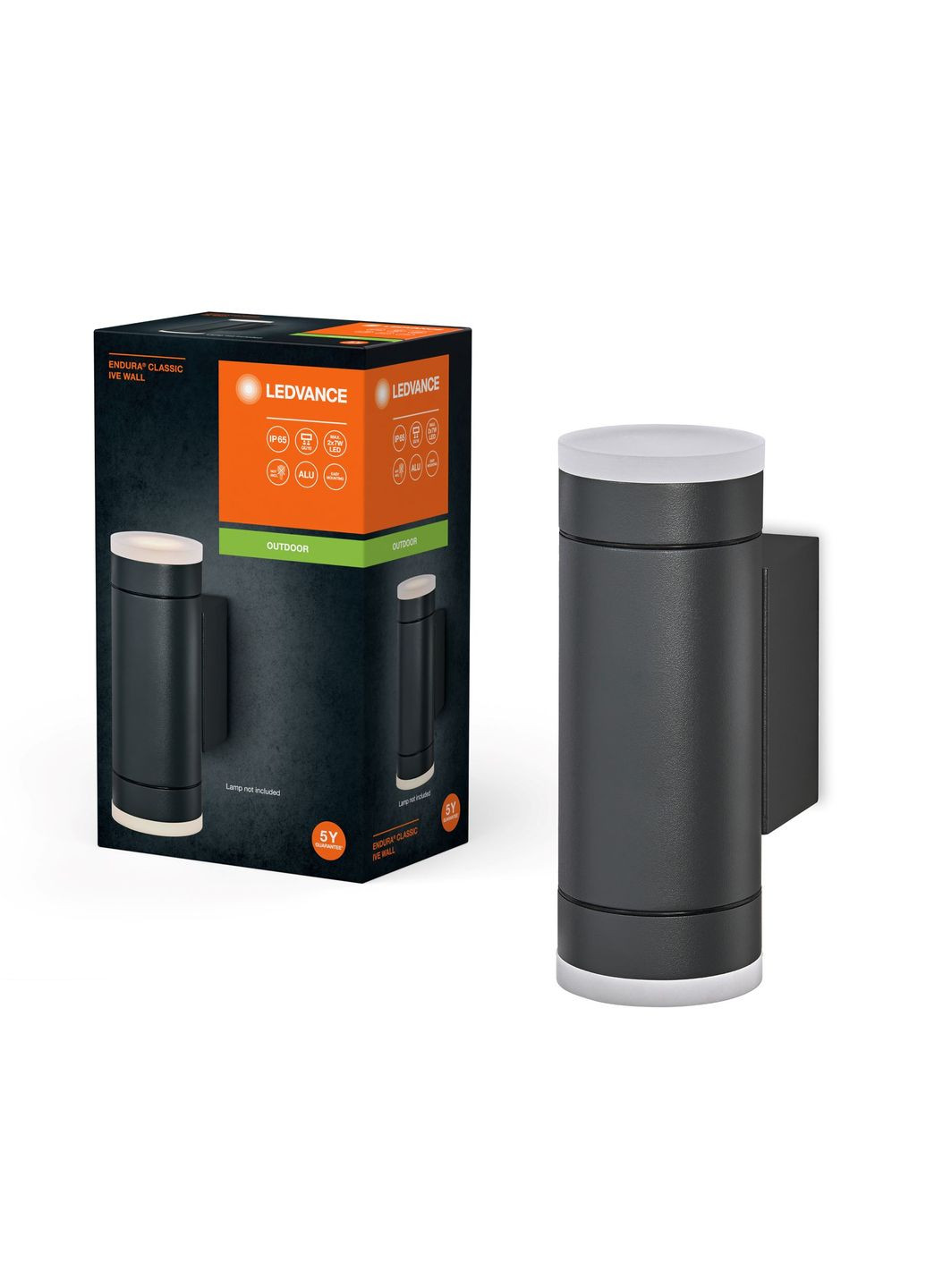 Светильник GU10 фасадный IP65 ENDURA CLASSIC ITY WALL черный Ledvance (315503399)