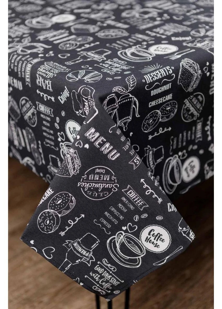 Скатерть на стол Breakfast black 120х136 см Разноцветный Прованс (378180365)