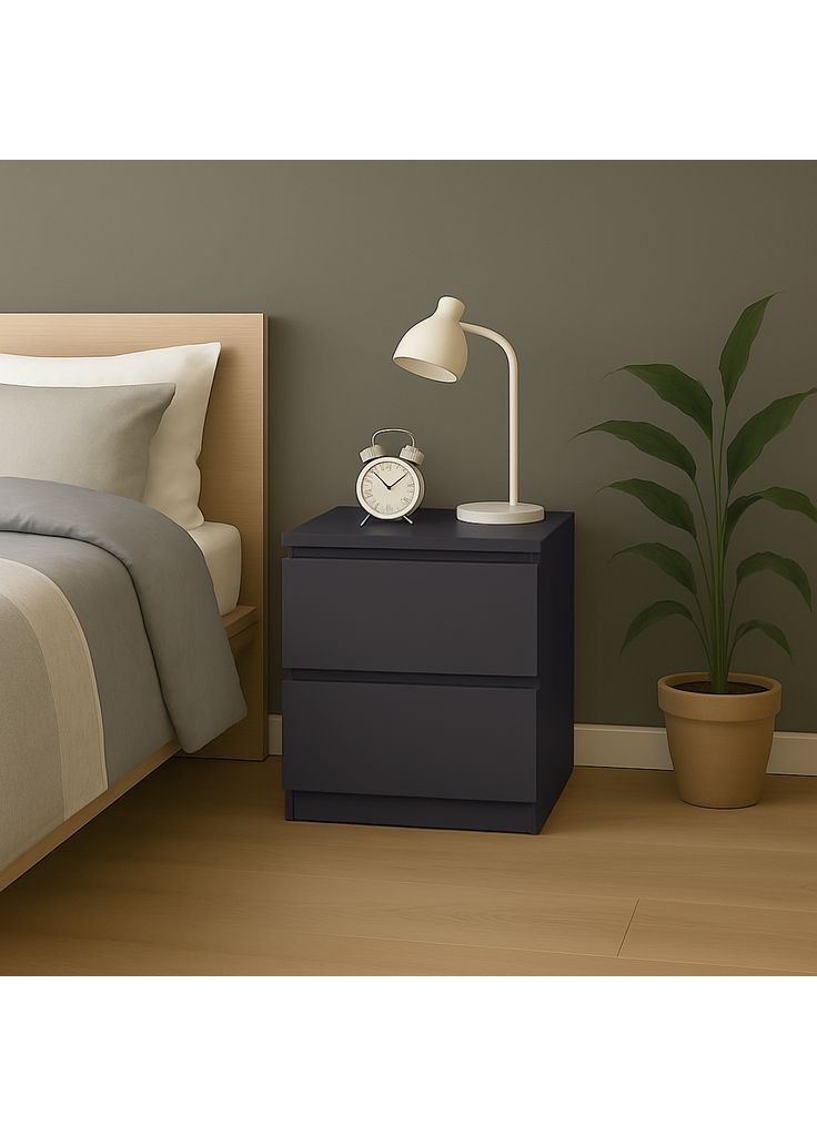 Прикроватная тумба на 2 ящика 40х40х54.4см MEBEX (354307078)