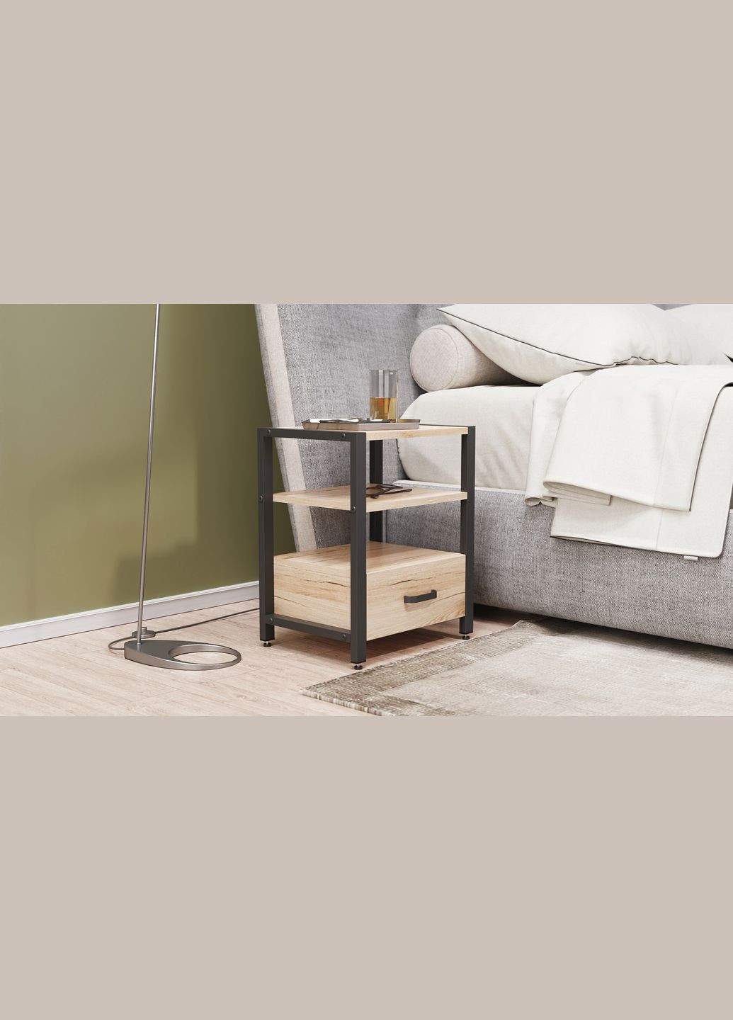 Тумба універсальна Вів'єн 1/1 50x41x40 чорний ДСП 16мм FRD-104140 Ferrum-decor (353501647)