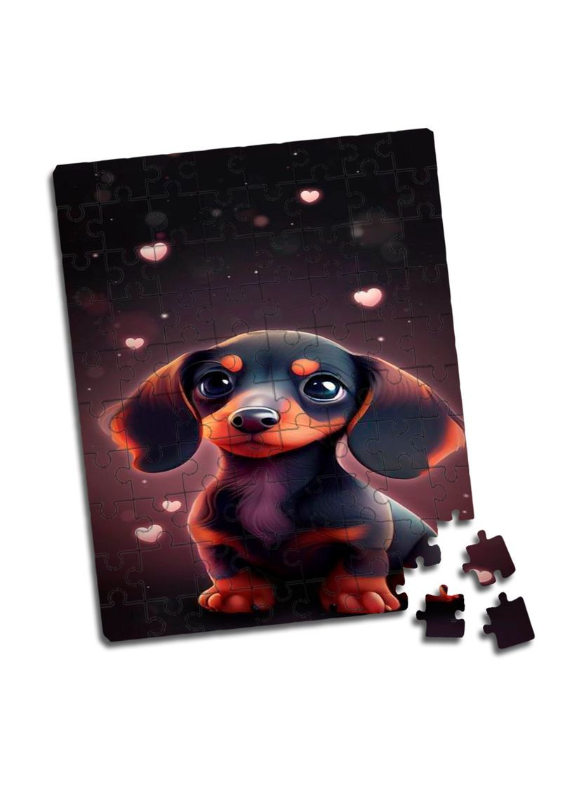 Пазл для детей собачка с цветочком A5 80 элементов No Brand (309152061)