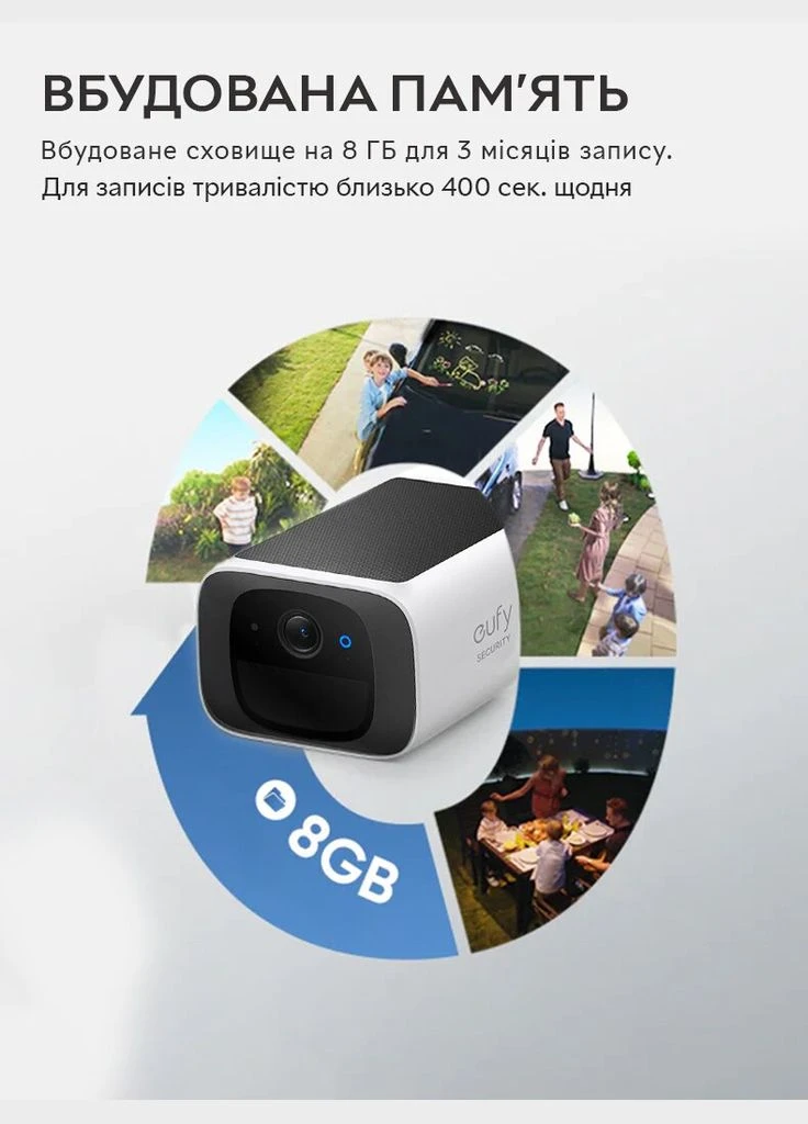 Уличная IP-камера Security S220 SoloCam Solar Powered Wire-Free 2K Resolution Security Camera (T8B00-SP) Eufy (322415449)