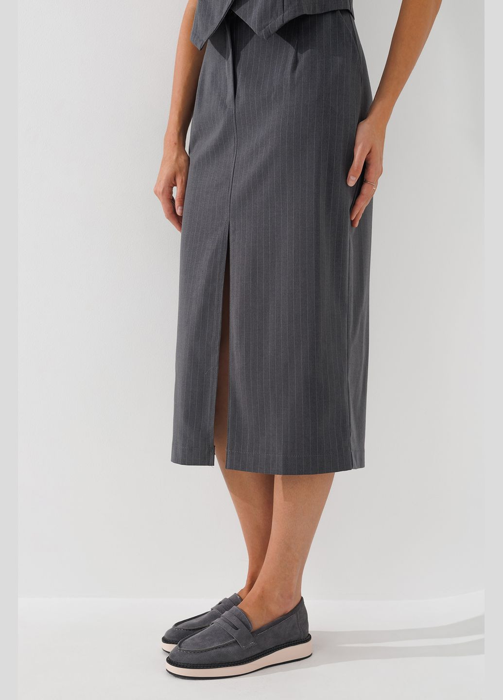 Серая юбка с узором женская 2430-k серый (2000990746337d) shop (2000990746337) On me