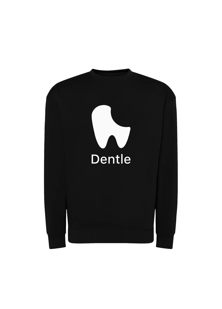Черный свитшот с принтом "dentle". с юмором про apple (10035935093) ТiШОТКА (365435868)