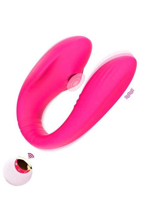 Вакуумный вибратор для пар Jony 13 режимов вибрации Фуксия No Brand (369667803)