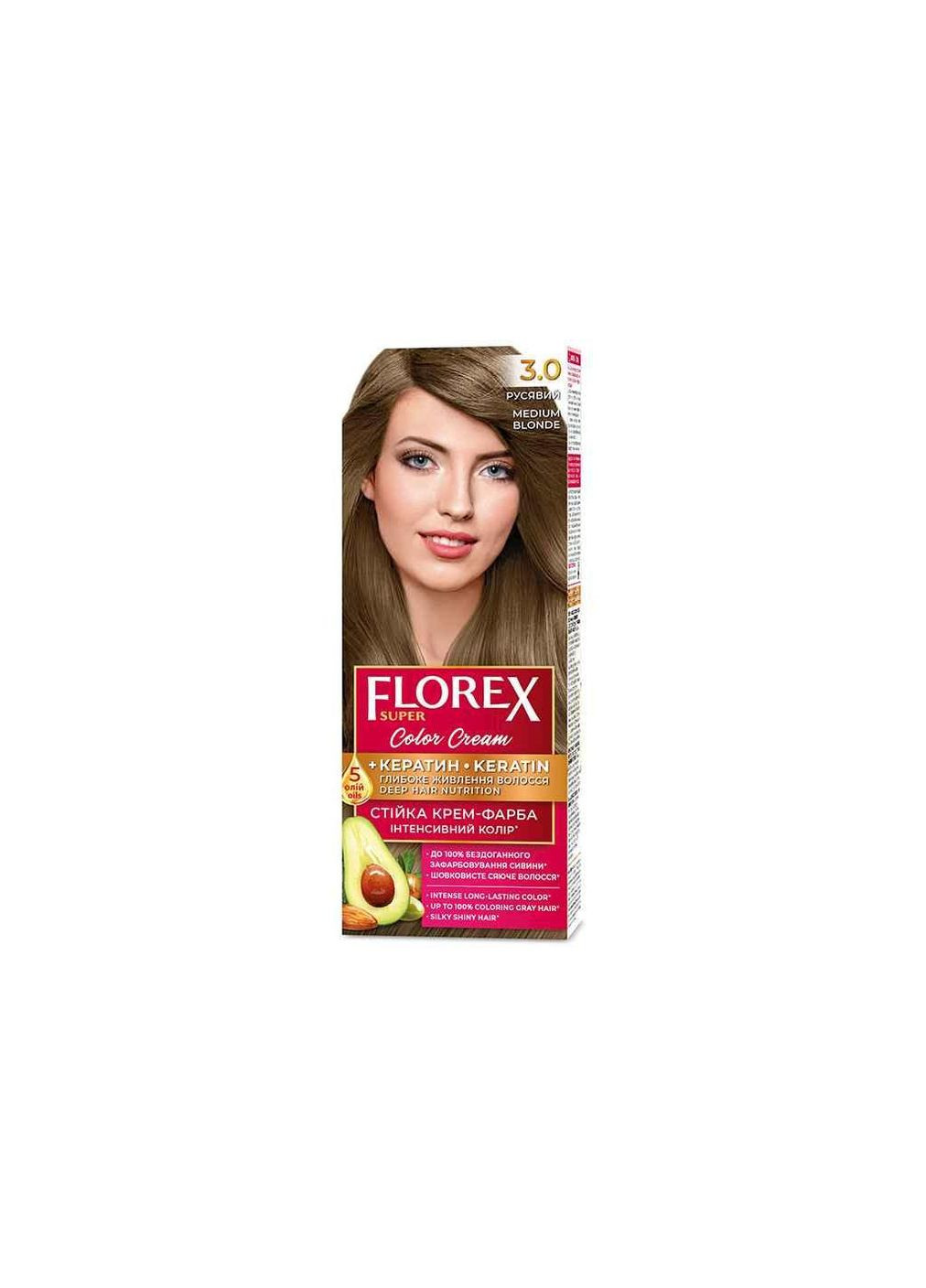 Кремфарба Русявий д/волосся КЕРАТИН 3.0 ТМ Florex (300290523)