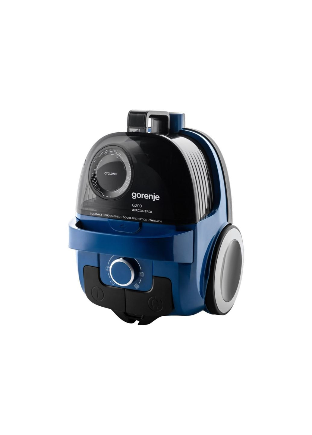 Пилосос контейнерний, 800Вт, конт пилок -2.2л, HEPA, телескоп трубка, синій Gorenje (370617249)