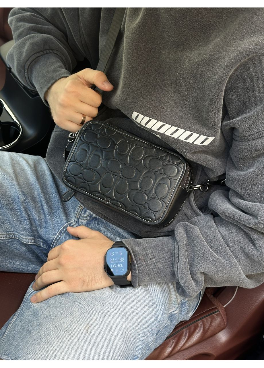 Сумка мужская Wyatt Crossbody Bag In Signature Refined Calf Leather Black No Brand (355343105)