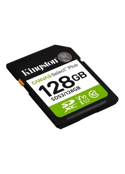 Карта пам'яті SDXC, 128Gb, Canvas Select Plus, Class10 UHS-I U1 V10, до 150 МБ/с (SDS3/128GB) 000-313152 Kingston (409534015)