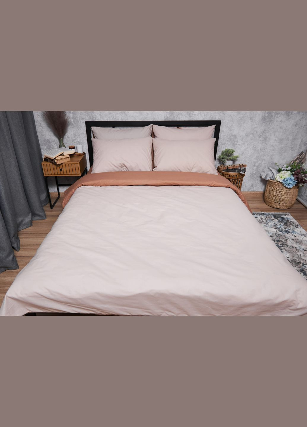 Комплект постільної білизни Бязь Gold Люкс «» Сімейні 160х220х2 наволочки 4х70х70 (MS-820004584) Moon&Star Brown Blanc (293147903)