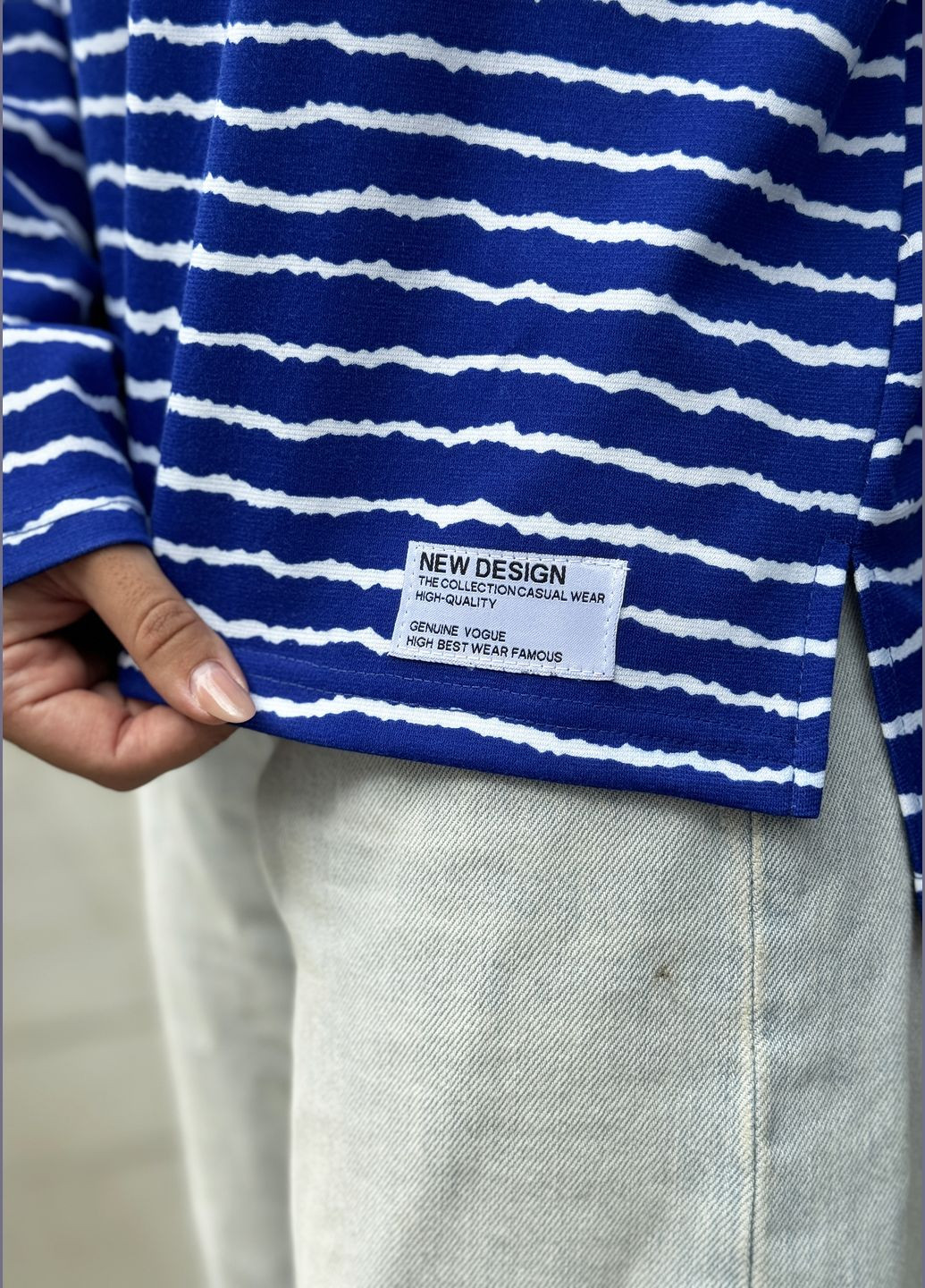 Зручний лонгслів у сужку вільного крою INNOE (302224023)