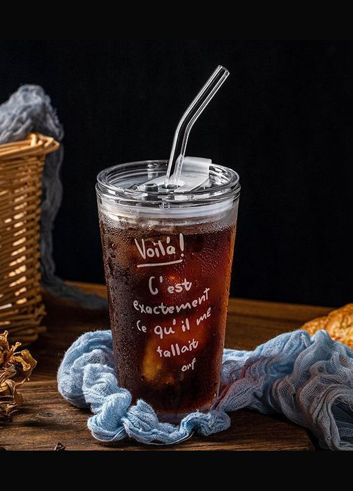 Склянка з кишкою та трубочкою 14955 450 мл No Brand (364770559)