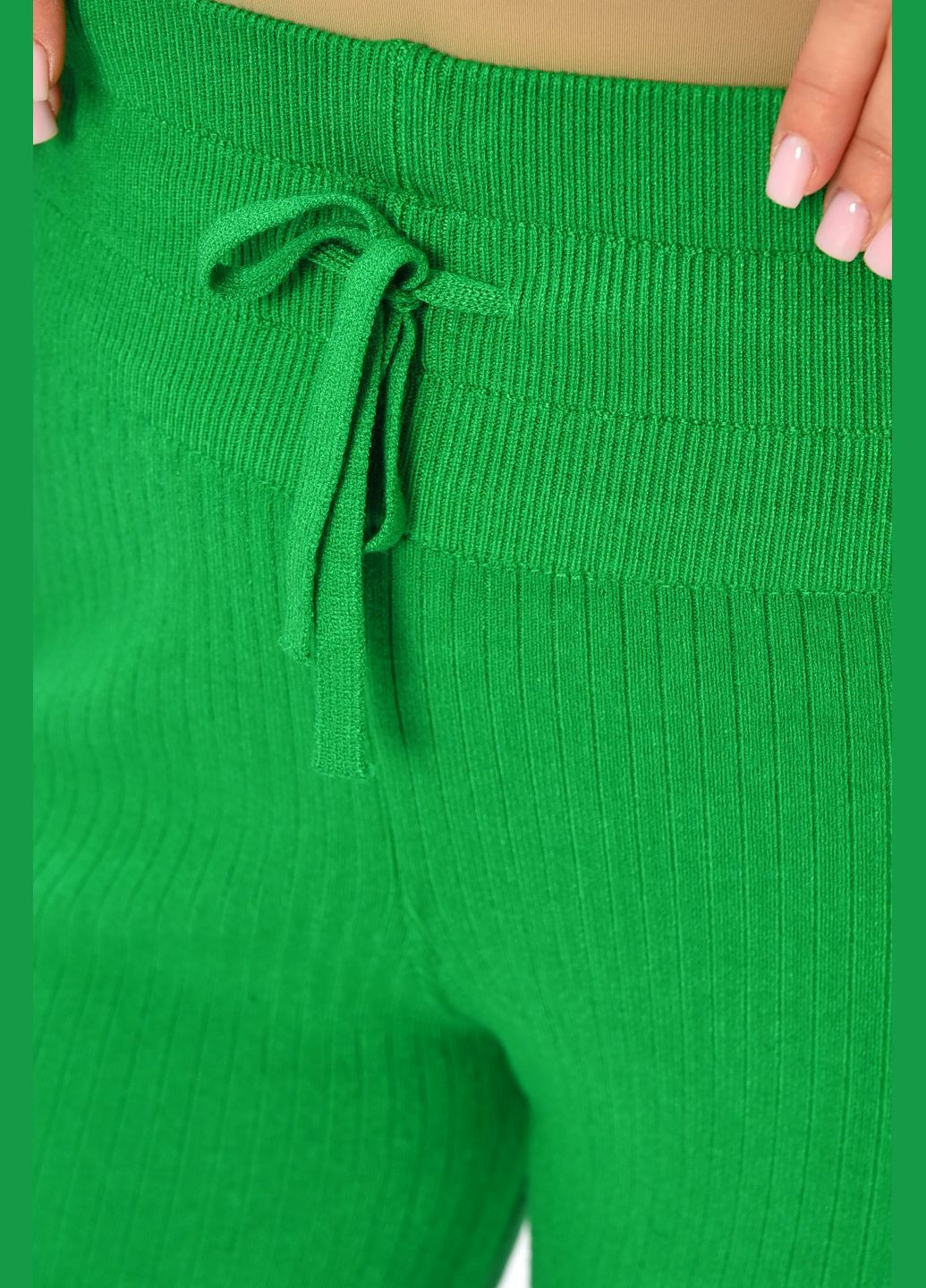 Штани жіночі однотонні зеленого кольору Let's Shop (331109629)