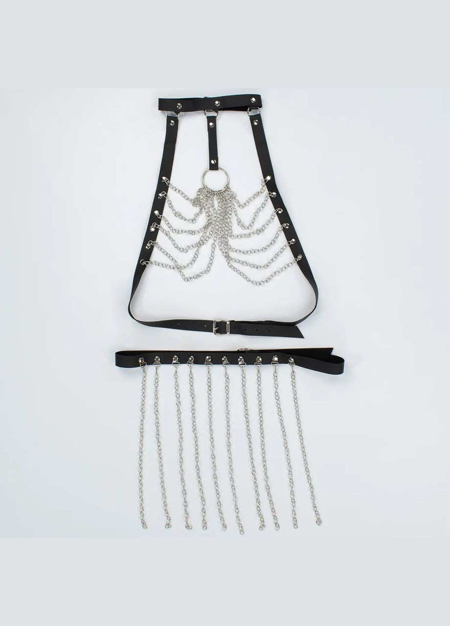 Портупея еко кожа с цепочками No Brand (315487263)