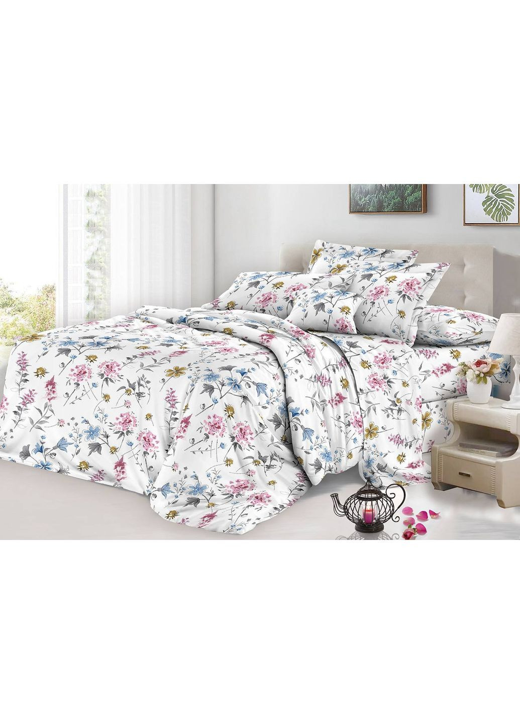 Сімейний комплект постільної білизни 200х220 см (BPs-333) Vital-Textile Бязь 3D Premium (353835307)