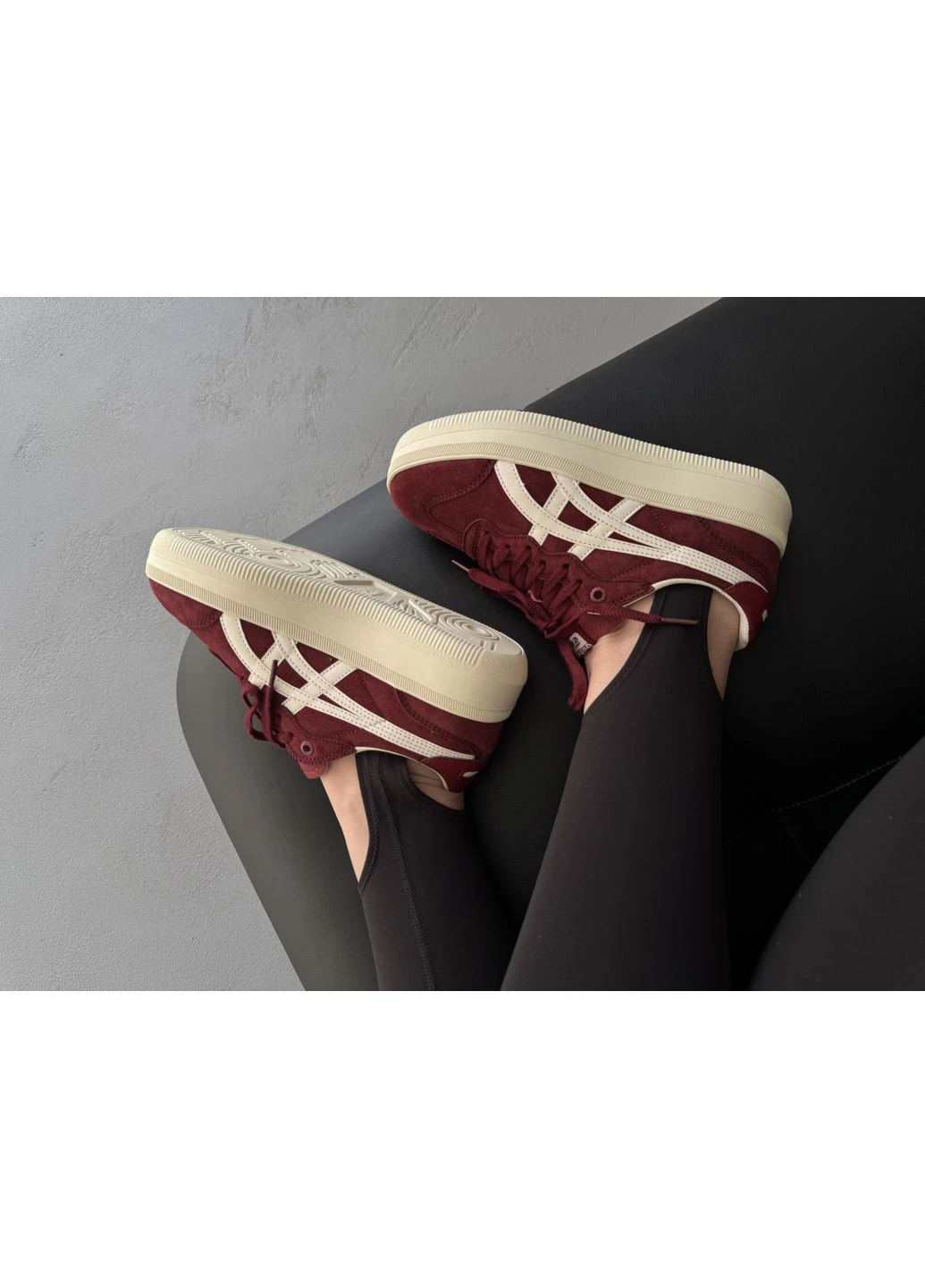 Красные демисезонные кроссовки мужские asics onitsuka tiger tokuten platform burgundy асикс онитсука красные No Brand