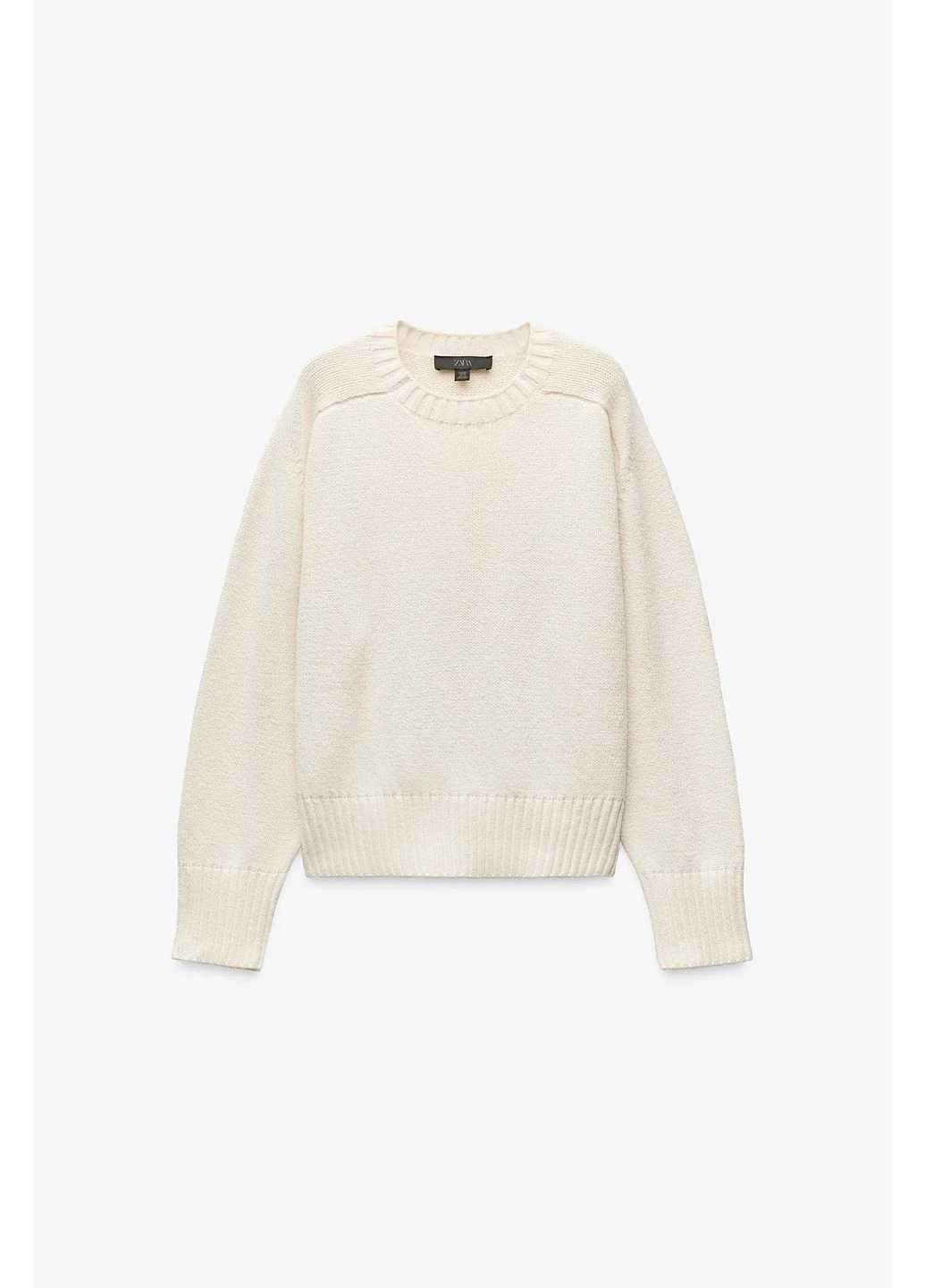 Белый трикотажный свитер Zara