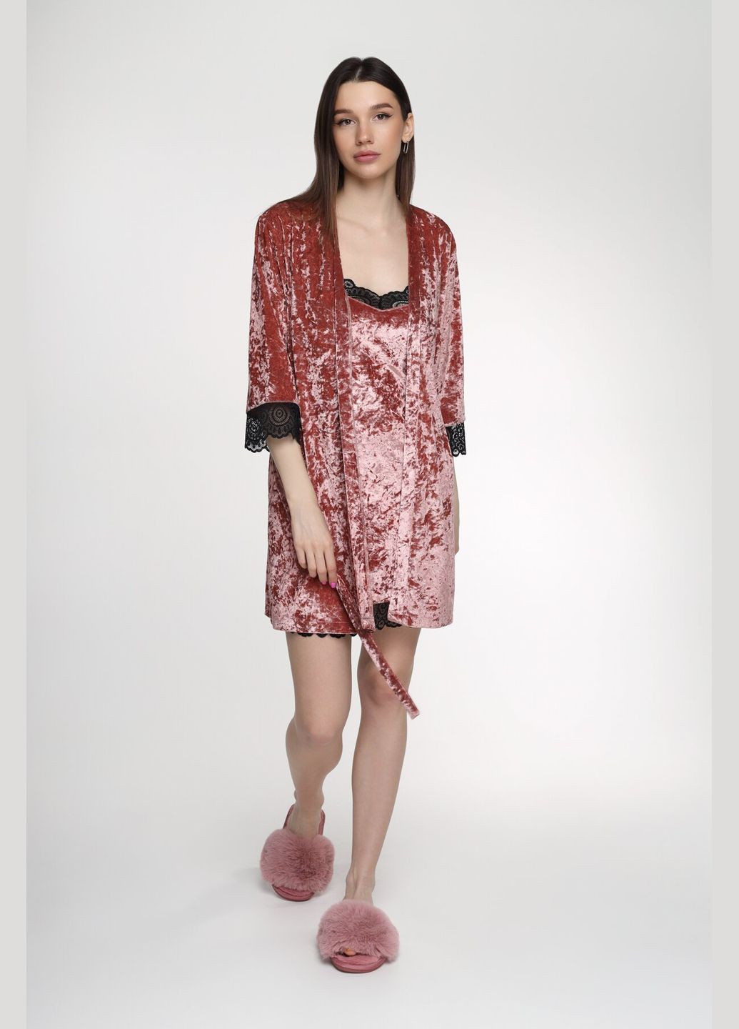 Халат женский 0251 Пудровый (2000903625346А) shop (2000903625346) Barwa (258611712)