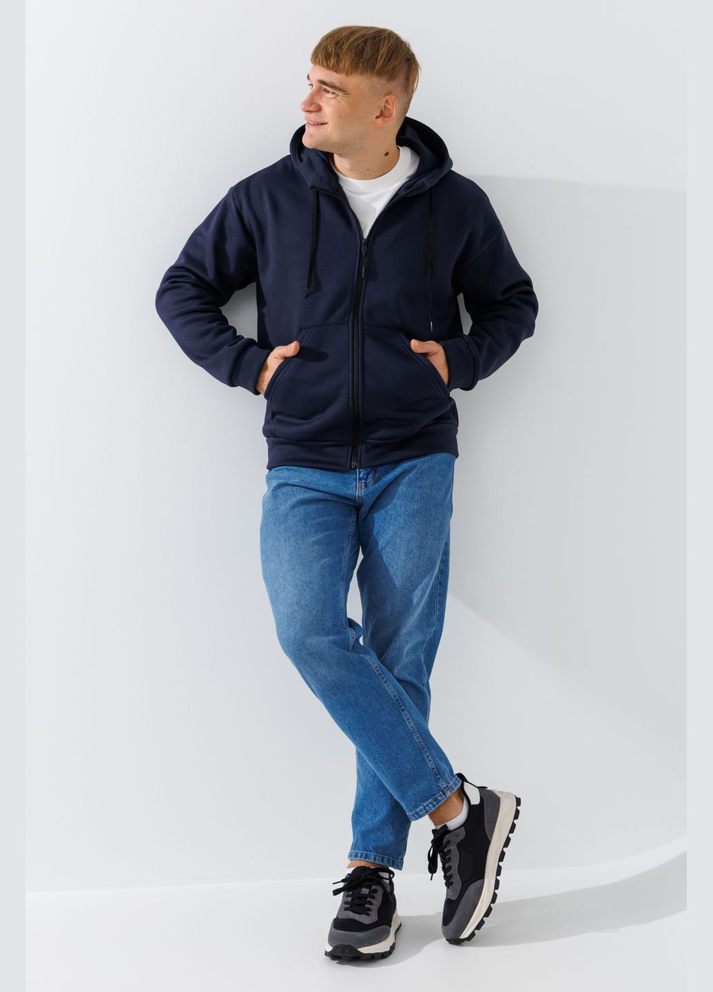 Толстовка однотонна чоловіча 223 baza shop (2000990799883) Demos (316022545)