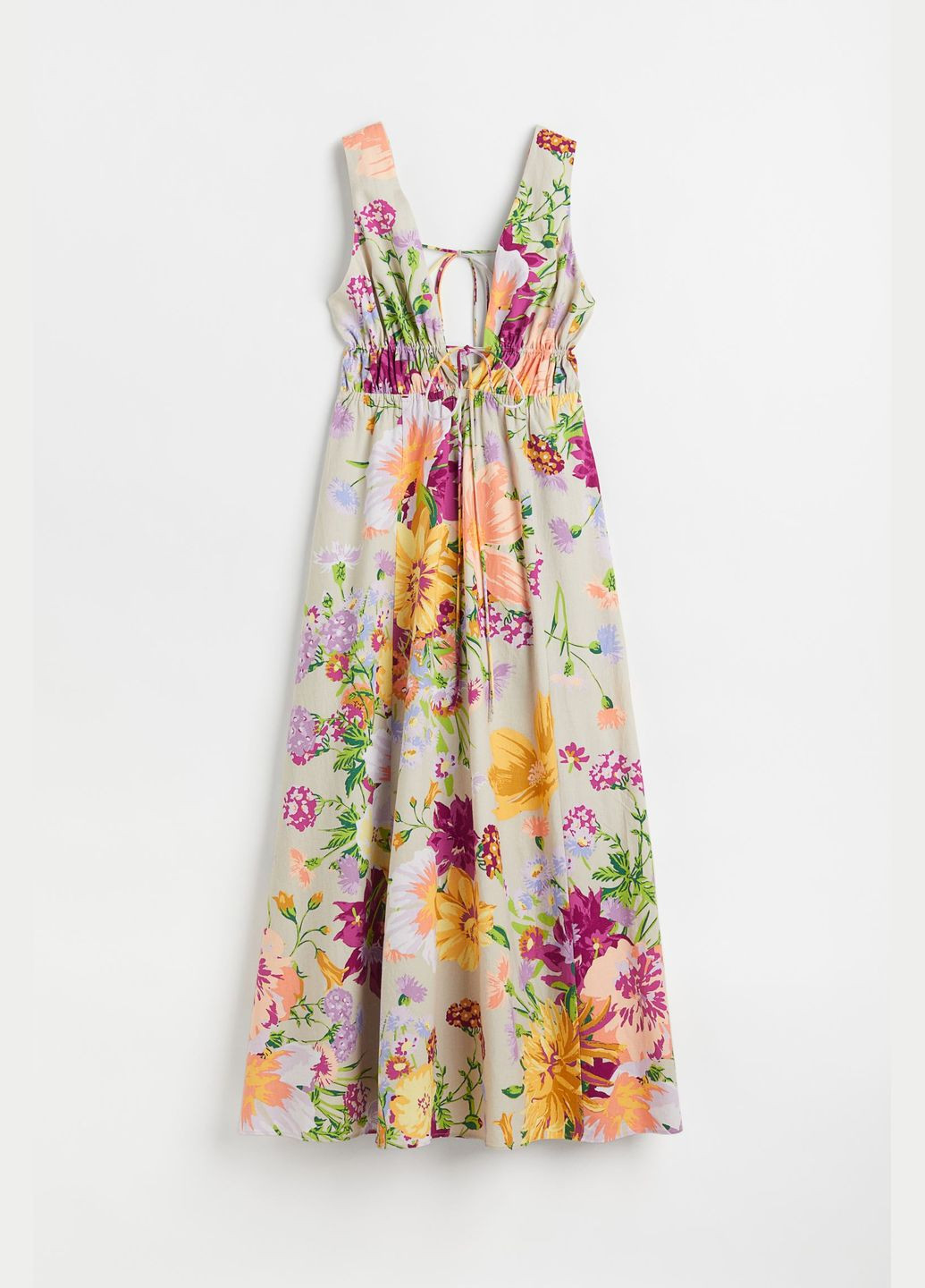 Комбинированное повседневный платье H&M с цветочным принтом