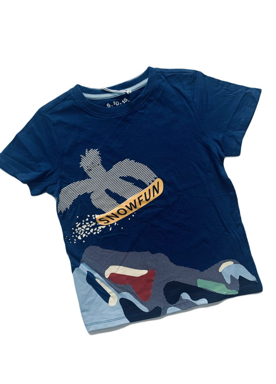 Синя футболка дитяча "snowfun" 5.10.15