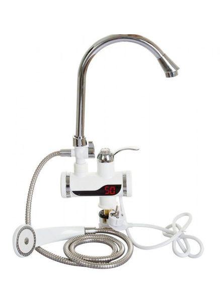 Електричний проточний водонагрівач з душем / бойлер з LCD екраном бічне підключення (RX-001-3/RX-018) No Brand (350349115)