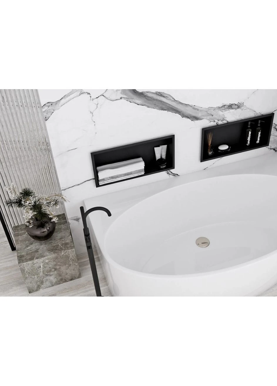 Вбудована полиця 30X45 BLACK MATT з обідком Rea (386205616)
