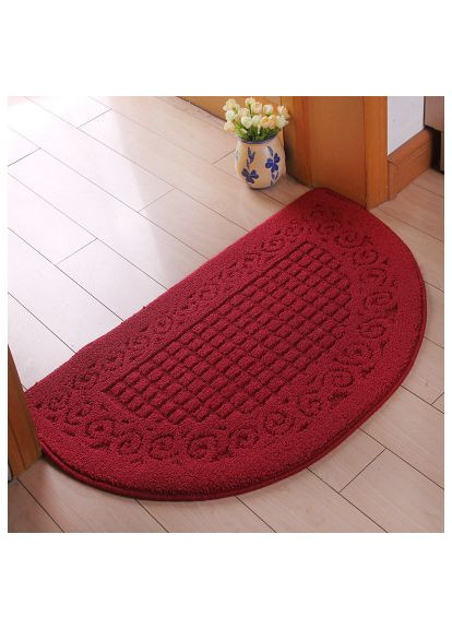 Килимок придверний напівкруглий 14229 48х78 см бордовий No Brand (361024934)