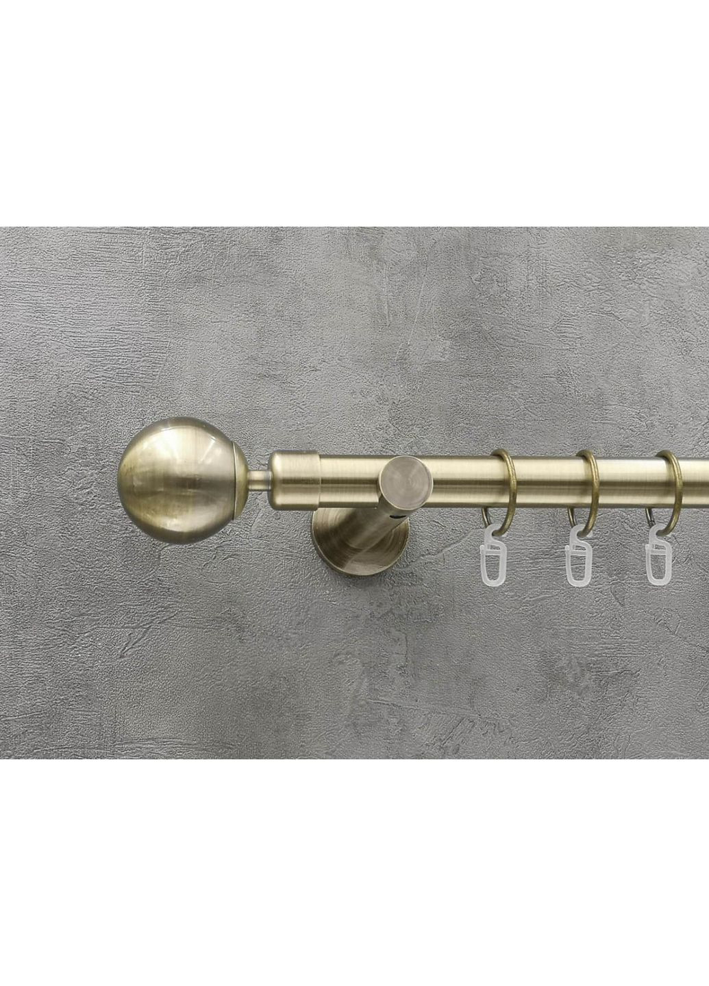 Карниз Шар гладкая штанга одинарный универсальный 25 мм 200 см Антик Quadrum (352778040)