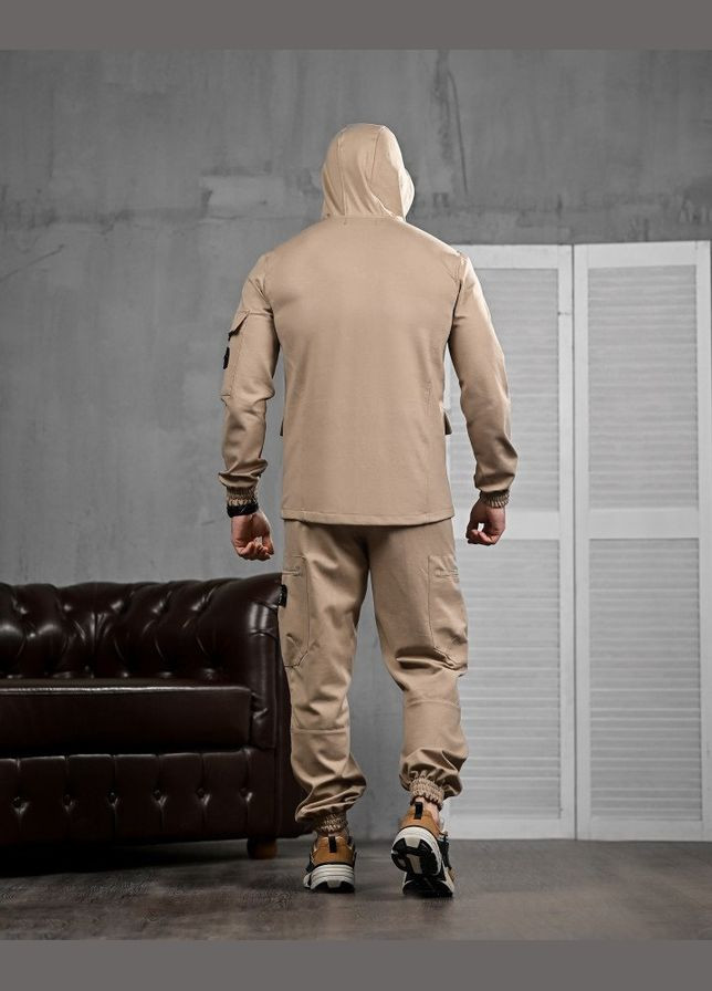 Стильный мужской спортивный костюм Stone Island бежевый Freedom (339882920)