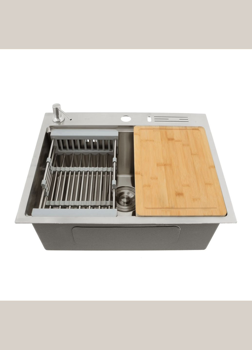 Комплект мийки на кухню та змішувача з нержавіючої сталі NS-5747 Nett (316390453)