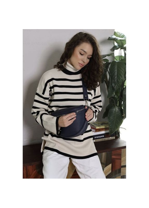 Сумка жіноча шкіряна через плече Vacation темно синя флотар The Wings (302007330)