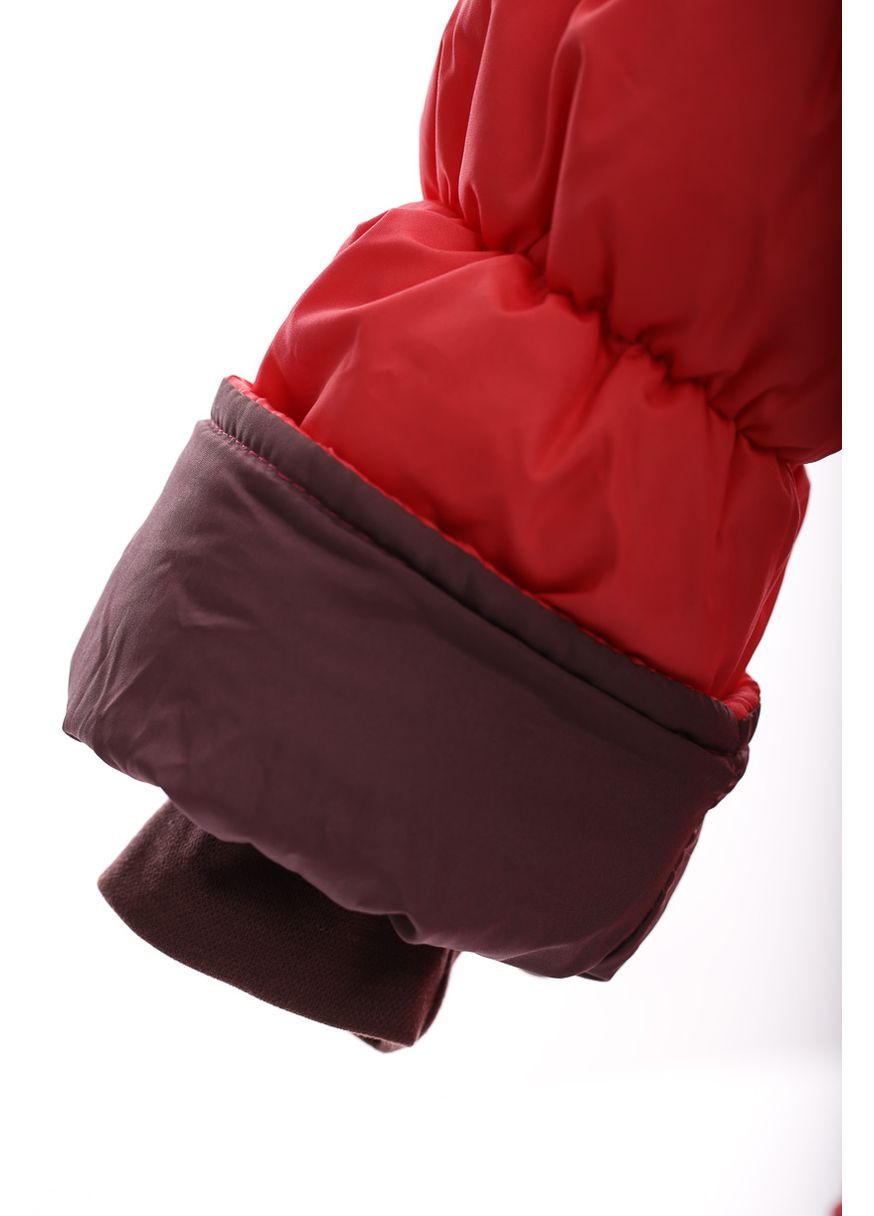 Червоний зимній комбінезон на синтепоні для дівчинки дзвоник кораловий 116 см (28119) BABYKROHA