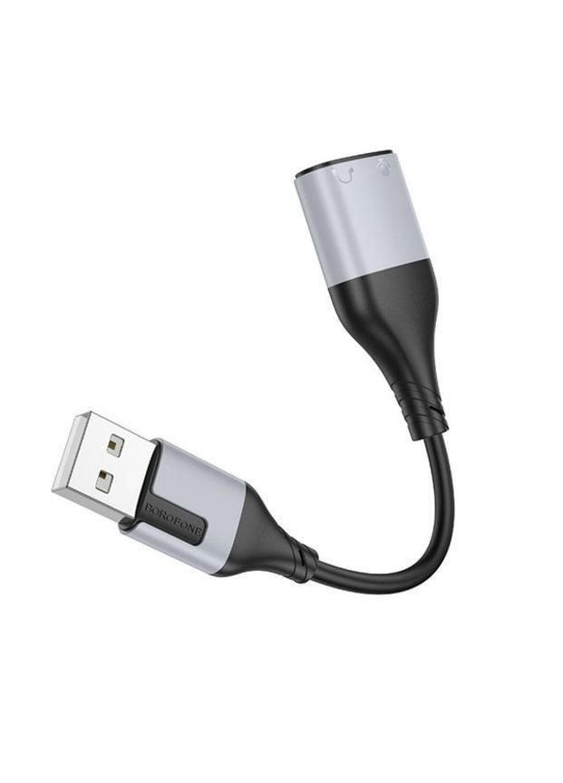 Адаптер — зовнішня звукова карта BV19 Creator перехідник USB to 3.5mm Borofone (303232298)